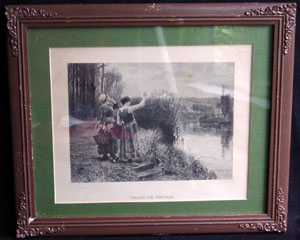 Old etching by Daniel Ridgeway Knight