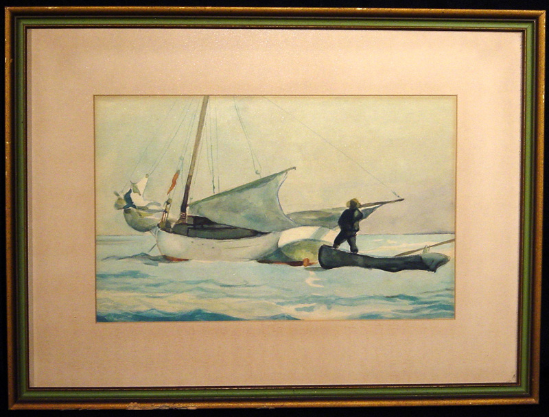 Watercolor in the style of Winslow Homer